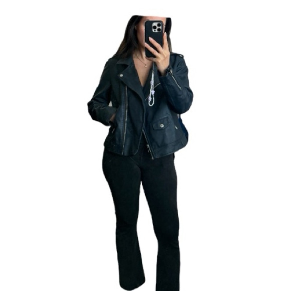 Levi’s Vegan Leather Moto Jacket Dark Blue Navy